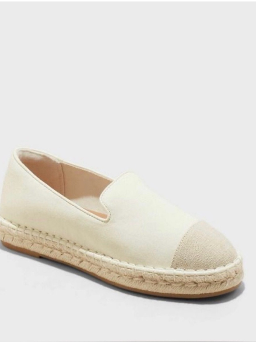 Universal Thread Women's Cream Canvas Espadrille Slip-On